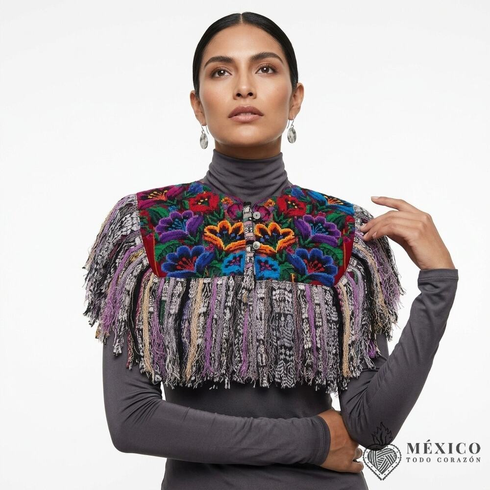 Cape huipil  only One of a kind one size SEE measurements  will fit xsmall to L